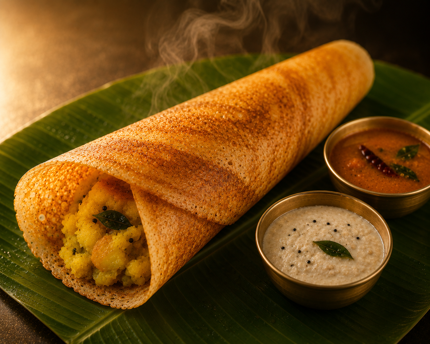Masala Dosa - South Indian dish at Sri Skanda Bhavan