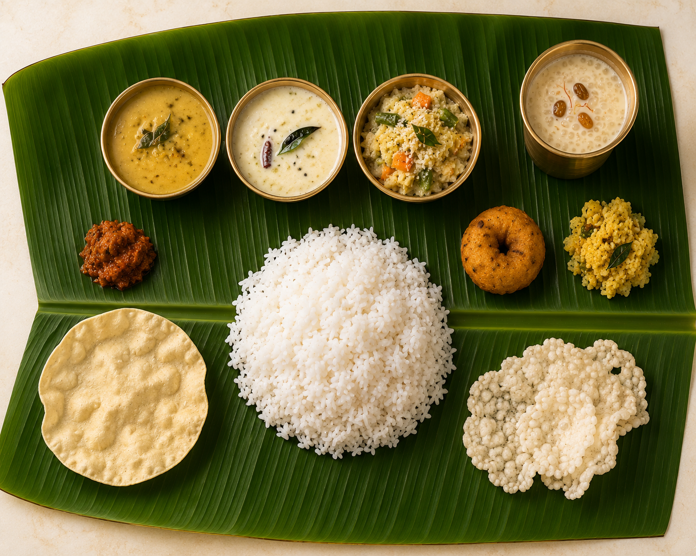 Vaitheegam Thali South Indian at Sri Skanda Bhavan